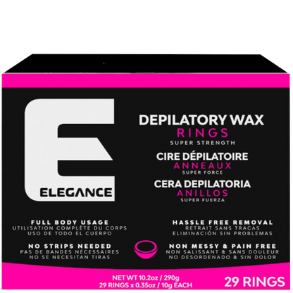 Elegance Depilatory Wax Rings Super Strength - 29 pc