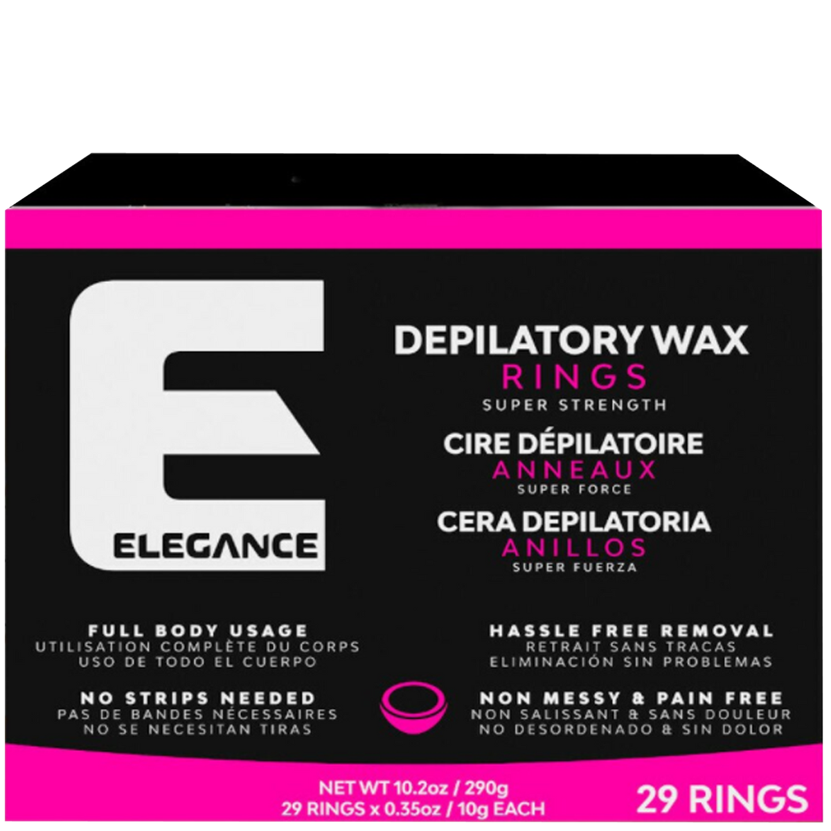 Elegance Depilatory Wax Rings Super Strength - 29 pc