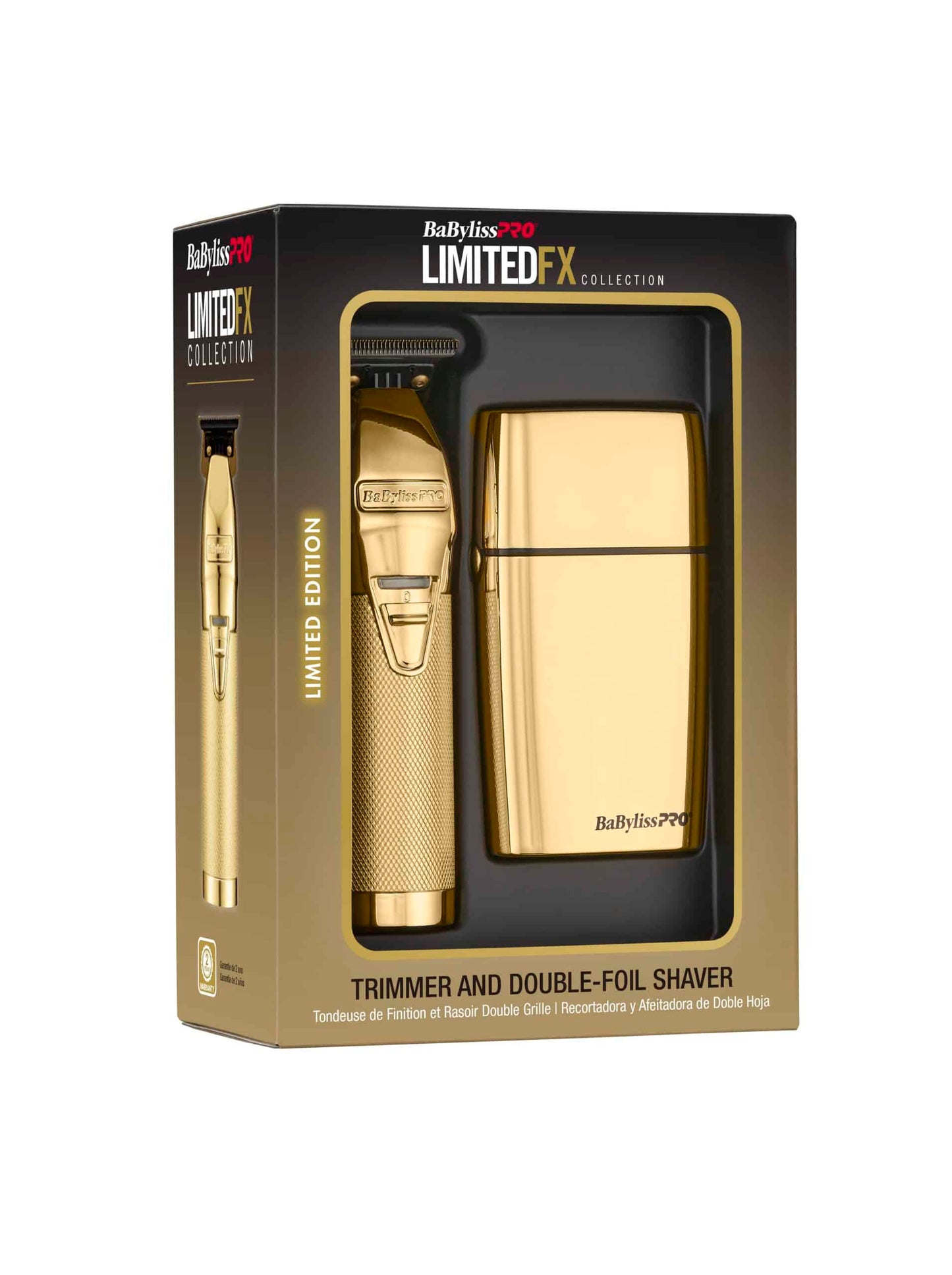 BABYLISSPRO TRIMMER & DOUBLE-FOIL SHAVER DUO - GOLDFX LIMITEDFX