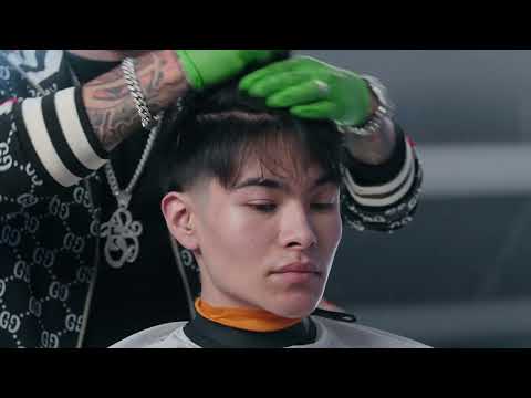 L3VEL3 Level 3 Hair Strengthening & Softening Serum #antifrizz #aloevera green gloves barber male client